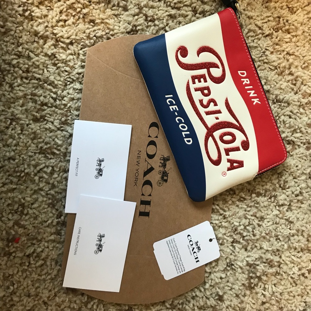 Coach Pepsi wristlet